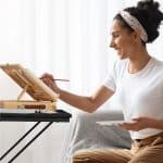 Masa stand pentru laptop multifunctionala, din MDF, negru 75 x 60 x 40 cm - imagine 8