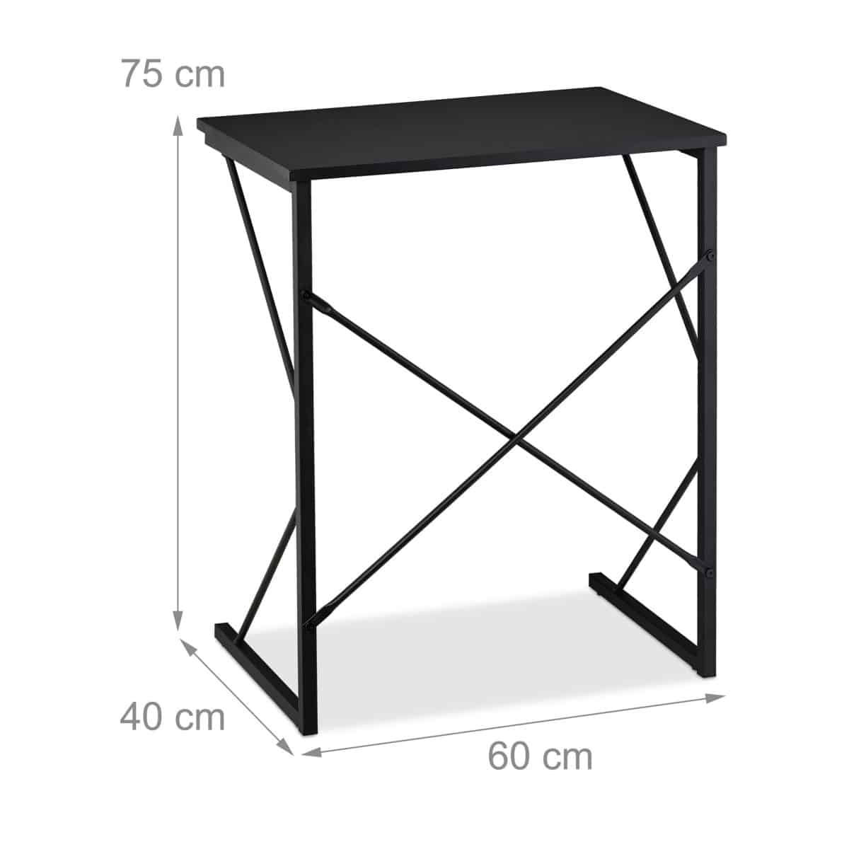 Masa stand pentru laptop multifunctionala, din MDF, negru 75 x 60 x 40 cm - imagine 4