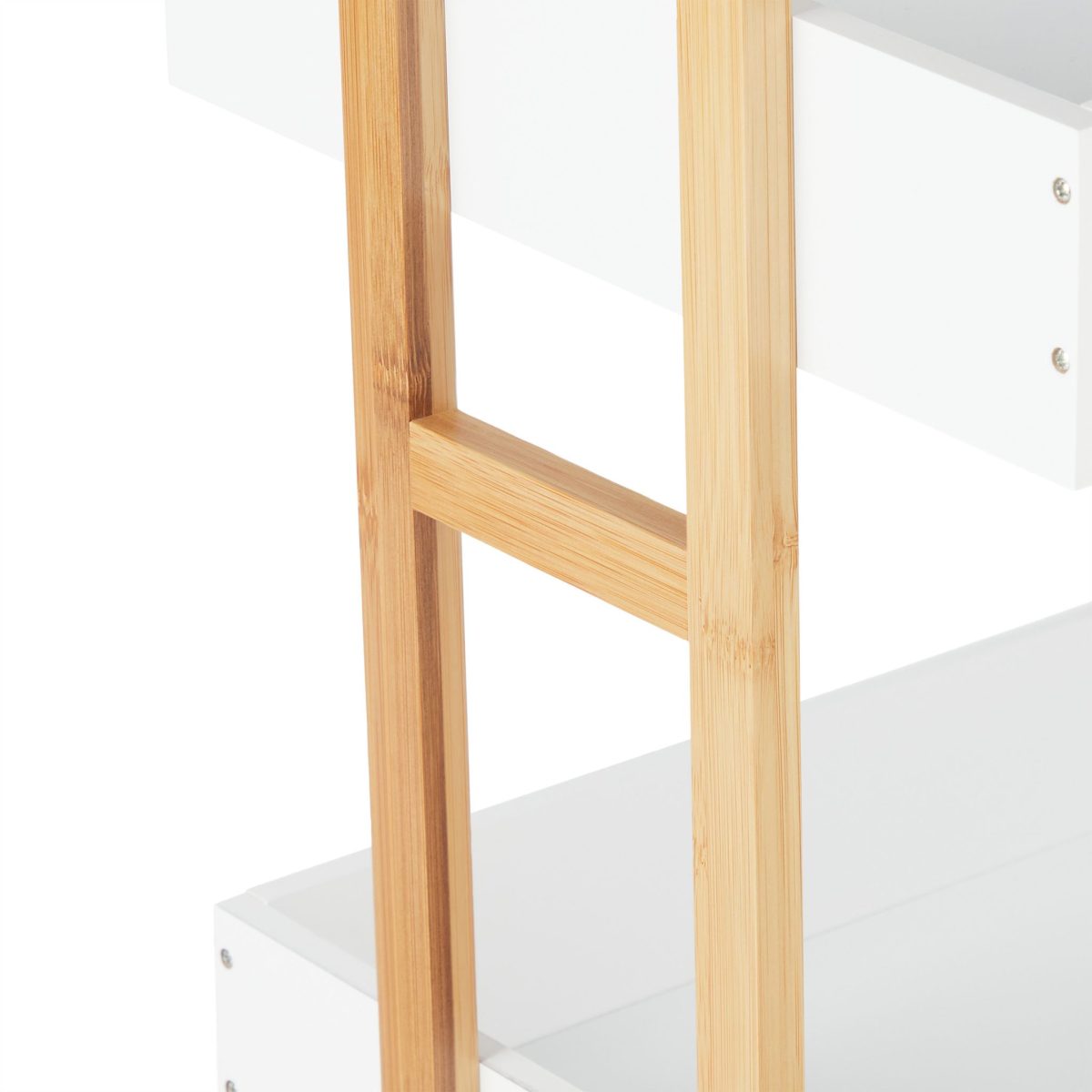 Carucior servire Relaxdays, cu 4 rafturi, alb, 88 x 40 x 30 cm - imagine 3