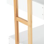 Carucior servire Relaxdays, cu 4 rafturi, alb, 88 x 40 x 30 cm - imagine 3
