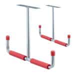 Set 2 carlige de tavan pentru garaj, otel, capacitate incarcare 25 kg fiecare, 30 x 42 x 2,5 cm
