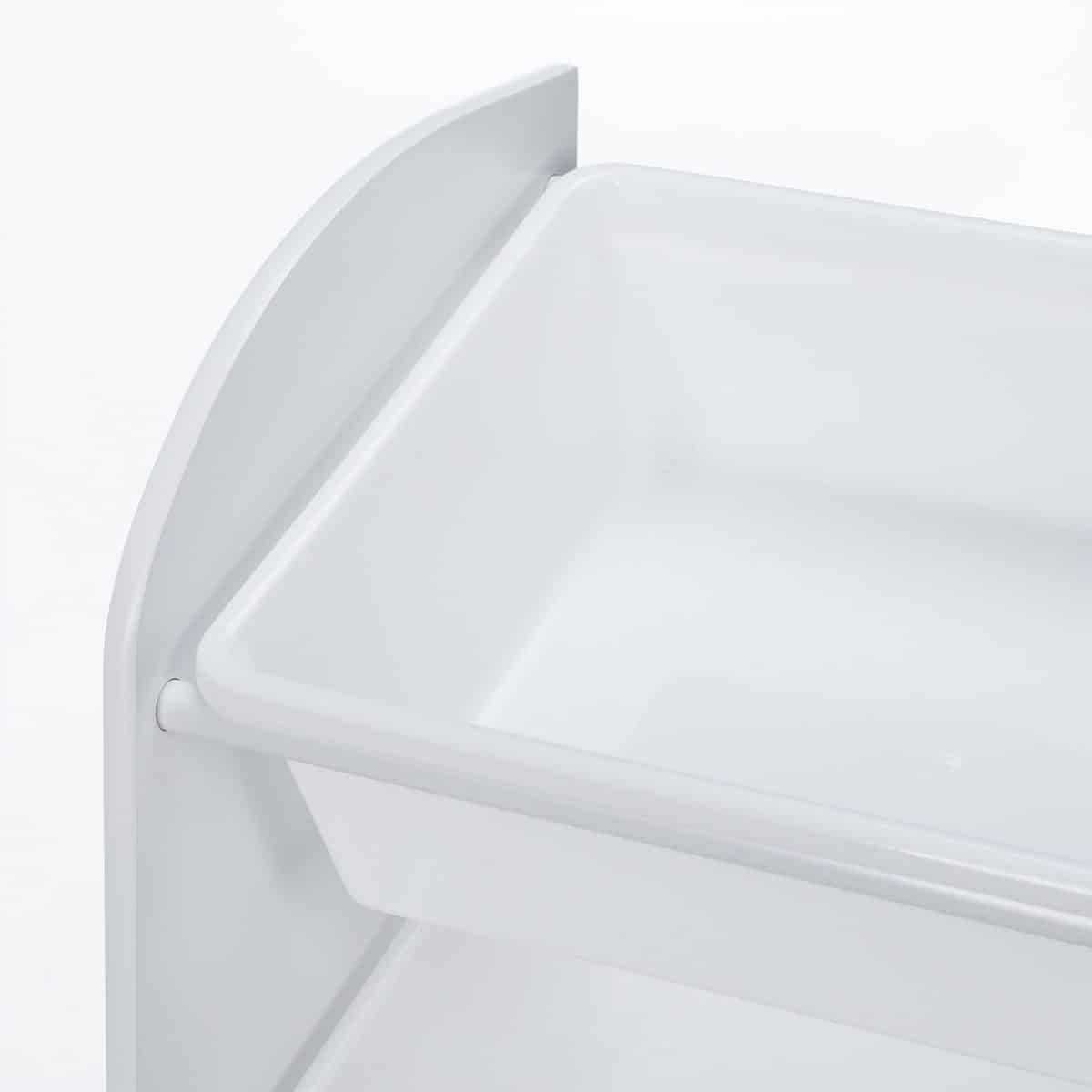 Raft pentru copii, cutii din plastic si sertare, cu roti, MDF,  80,5 x 82,5 x 30 cm - imagine 8