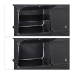 Pantofar cu 12 compartimente, Relaxdays, negru, pana la 24 perechi, 95 x 85 x 31,5 cm - imagine 2