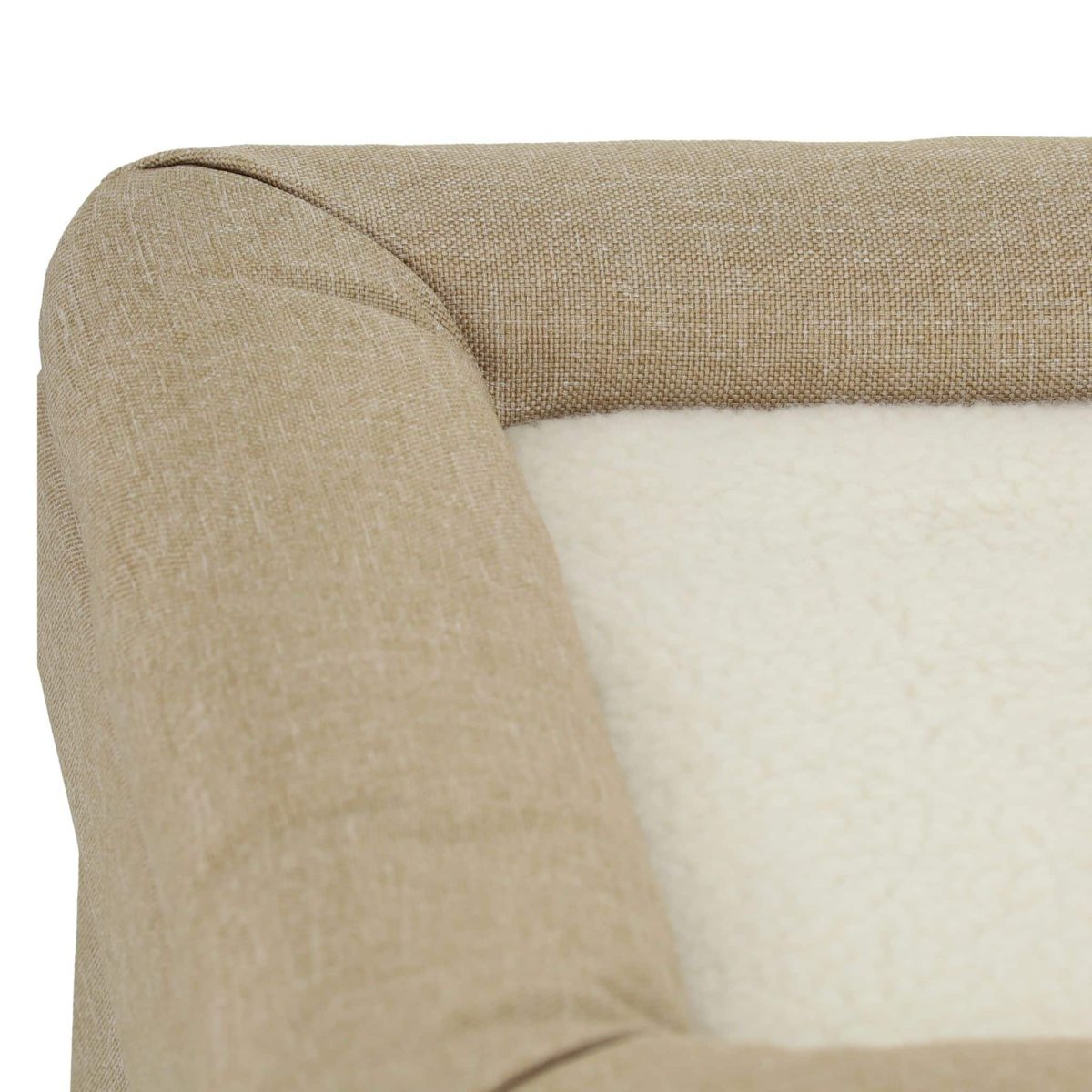 Casuta de pisici cu doua etaje, Relaxdays, 44 x 40 x 40cm, MDF, maro si alb - imagine 6