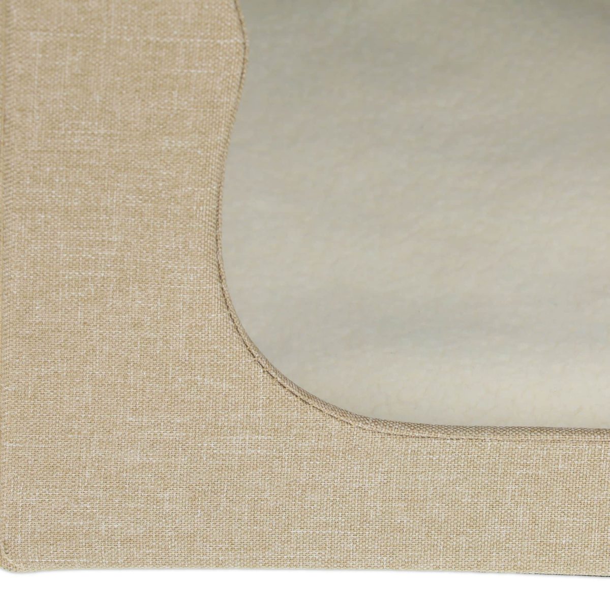 Casuta de pisici cu doua etaje, Relaxdays, 44 x 40 x 40cm, MDF, maro si alb - imagine 7