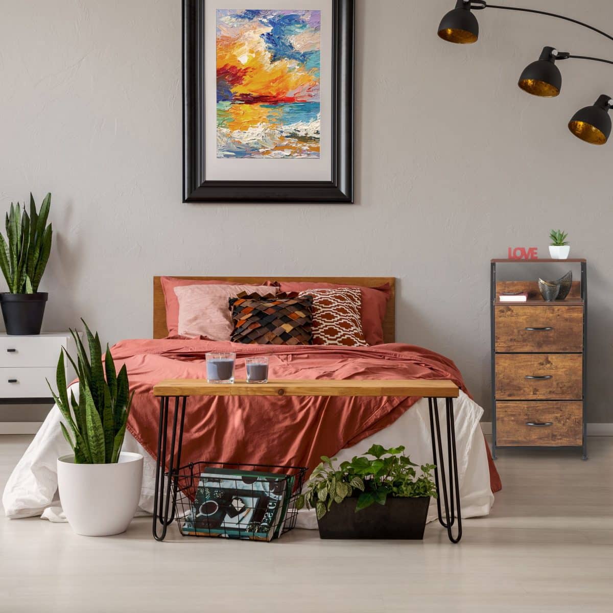 Comoda Relaxdays, model industrial, MDF, maro inchis, 92 x 45 x 30 cm - imagine 5