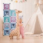 Dulap pentru copii, 8 compartimente, sina pentru umerase, plastic, 145 x 109 x 37 cm - imagine 3