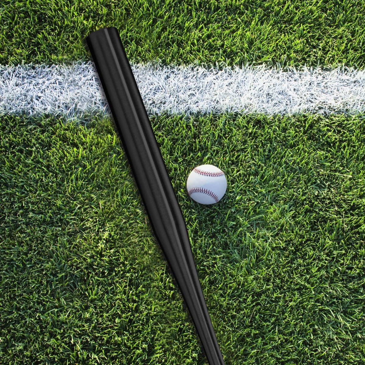 Bata de baseball, aluminiu, negru, 86 x 5 cm - imagine 2