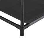 Suport cu 3 rafturi pentru pantofi, Relaxdays, 7 agatatori, dimensiuni 101 x 100 x 30 cm, capacitate 16 perechi pantofi, negru - imagine 8