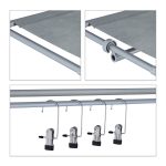 Suport cu 6 rafturi pentru pantofi, Relaxdays, 7 agatatori, dimensiuni 153 x 99 x 30 cm, capacitate 27 perechi pantofi, gri - imagine 5