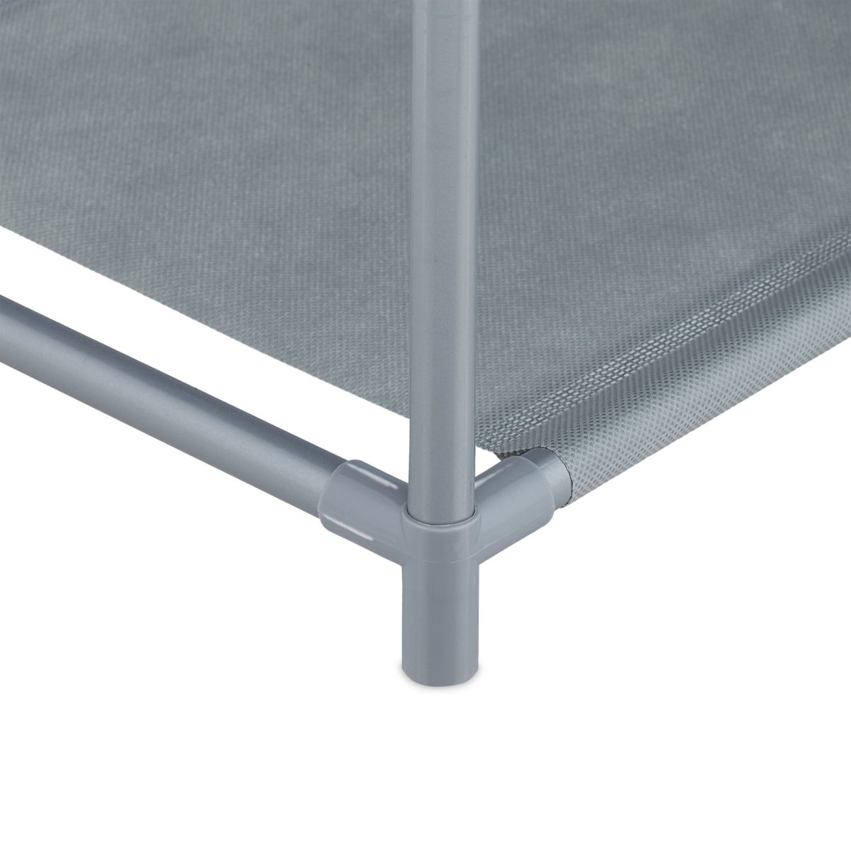Suport cu 6 rafturi pentru pantofi, Relaxdays, 7 agatatori, dimensiuni 153 x 99 x 30 cm, capacitate 27 perechi pantofi, gri - imagine 8