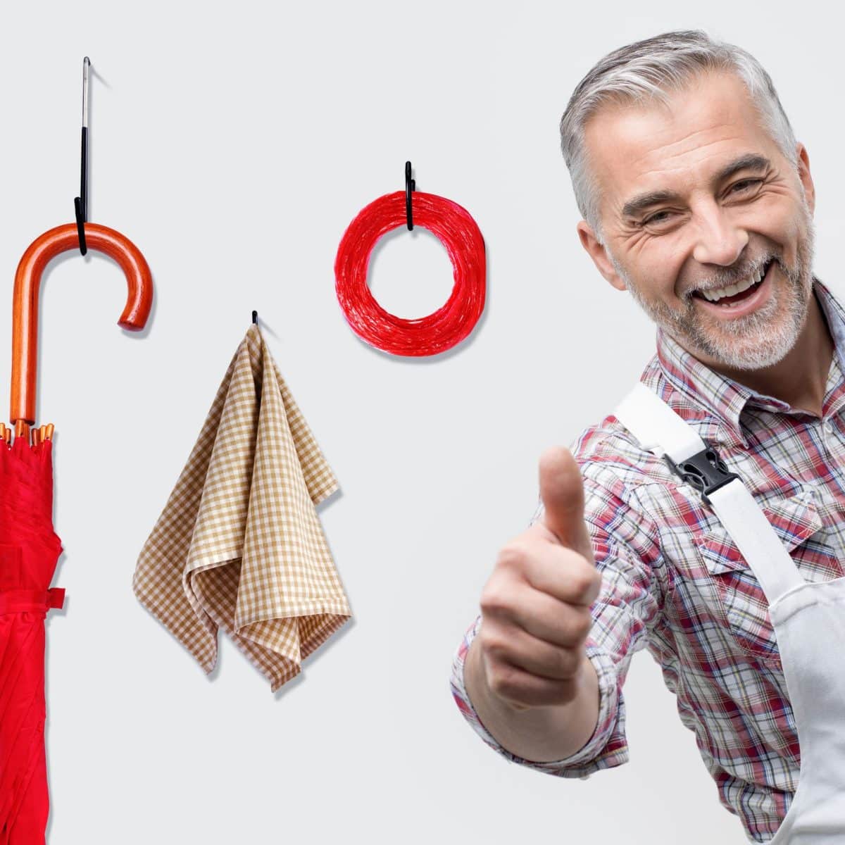 Set 30 de carlige de perete, pentru gradina/atelier/garaj - imagine 3