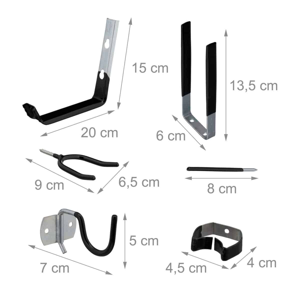 Set 30 de carlige de perete, pentru gradina/atelier/garaj - imagine 4