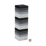 Joc turn tip Jenga, 54 de blocuri, 6 culori diferite, joc interactiv, de indemanare, societate  26,5 x 7,5 x 7,5 cm