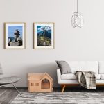 Casuta moderna pentru pisici, 36 x 49 x 29 cm, maro - imagine 3