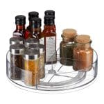 Organizator rotativ pentru bucatarie/frigider, 4 compartimente, din plastic,  6,5 x 27 cm