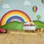 Cutie pentru jucarii, design nor, alb, MDF, 45 x 60 x 30 cm - imagine 2