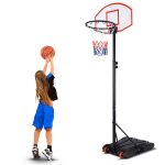 Cos de baschet pe roti, Reglabil H 179-209 cm - imagine 2