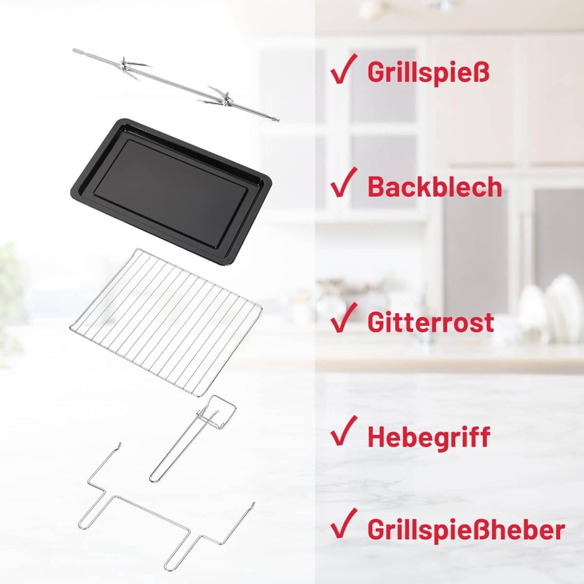 Cuptor electric cu convectie OptimumX, 60 L, 2200 W,  temperatura 40-230° , 5 moduri de gatire, accesorii incluse, 46.4 x 58.4 x 37.6 - imagine 5