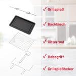 Cuptor electric cu convectie OptimumX, 60 L, 2200 W,  temperatura 40-230° , 5 moduri de gatire, accesorii incluse, 46.4 x 58.4 x 37.6 - imagine 5