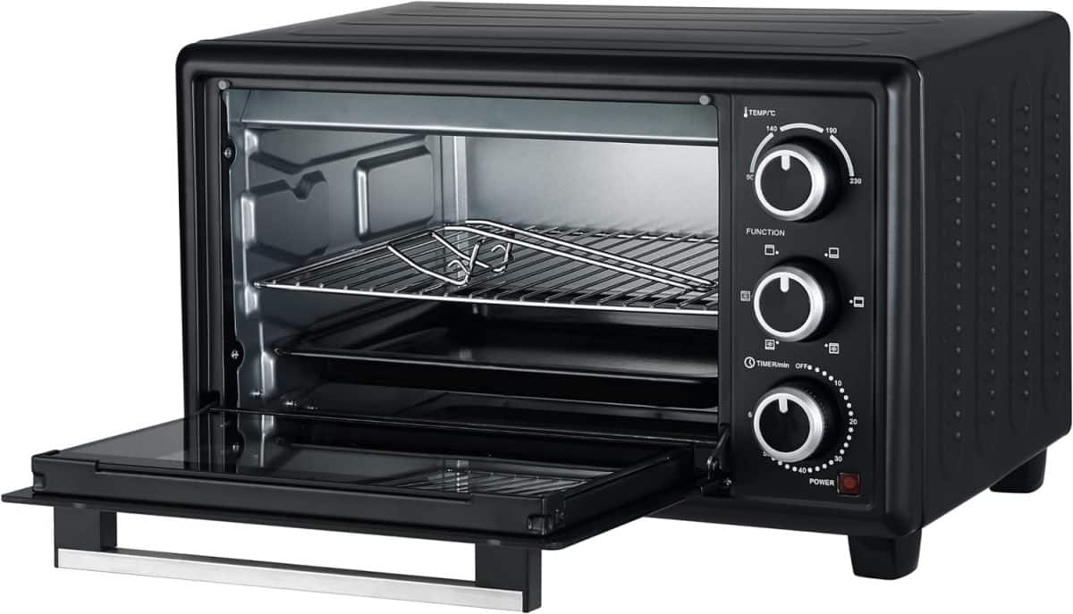 Cuptor electric cu convectie OptimumX, 20 L, 1380 W, 6 functii de coacere, temperatura 90-230 °, gratar si tava de copt incluse, 33.5 x 45.8 x 28.9 cm - imagine 2