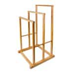 Suport prosoape din bambus cu 3 rafturi, natural, 82,5 x 42 x 42,5 cm