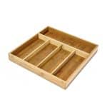 Suport pentru tacamuri, din bambus, natur, 4 x 34 x 33,5 cm