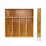 Suport pentru tacamuri, din bambus, natur, 4 x 34 x 33,5 cm - imagine 3
