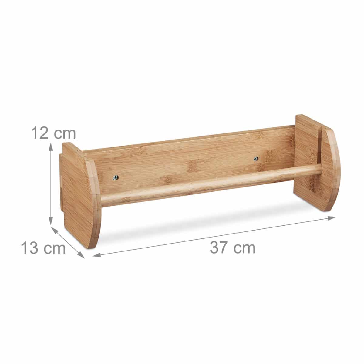 Suport pentru rola servetele de bucatarie, din bambus, 12 x 37 x 13 cm - imagine 2