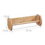 Suport pentru rola servetele de bucatarie, din bambus, 12 x 37 x 13 cm - imagine 2