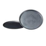Set 2 tavi pentru pizza, negru, 1.3 x 32 x 32 cm