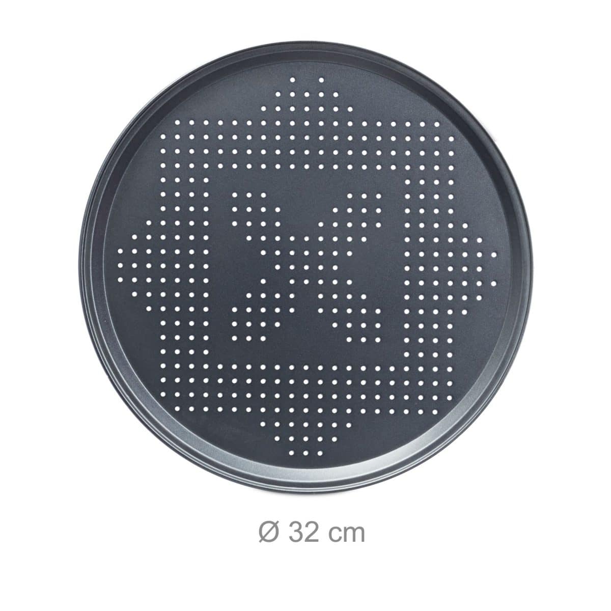 Set 2 tavi pentru pizza, negru, 1.3 x 32 x 32 cm - imagine 5