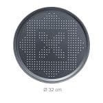 Set 2 tavi pentru pizza, negru, 1.3 x 32 x 32 cm - imagine 5