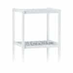 Raft din bambus, universal, alb, baie/bucatarie, 139,5 x 34,5 x 33 cm - imagine 5