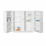 Dulap de medicamente XXL Premium, 11 compartimente, otel, alb, 2 chei, inchidere magnetica, 53 x 53 x 20 cm - imagine 4