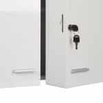 Dulap de medicamente XXL Premium, 11 compartimente, otel, alb, 2 chei, inchidere magnetica, 53 x 53 x 20 cm - imagine 5