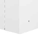 Dulap de medicamente XXL Premium, 11 compartimente, otel, alb, 2 chei, inchidere magnetica, 53 x 53 x 20 cm - imagine 6