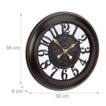 Ceas de perete, XL, model rustic, silentios, 56 x 56 x 6 cm - imagine 3