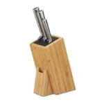 Bloc de cutite gol din bambus, 25 x 11 x 17 cm, natur