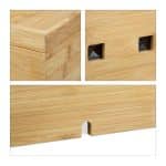 Organizator de cabluri, cutie din bambus, 16,5 x 25,5 x 14 cm, Relaxdays - imagine 6
