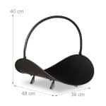 Suport lemne pentru soba sau semineu, 40 x 38 x 48 cm, negru - imagine 4