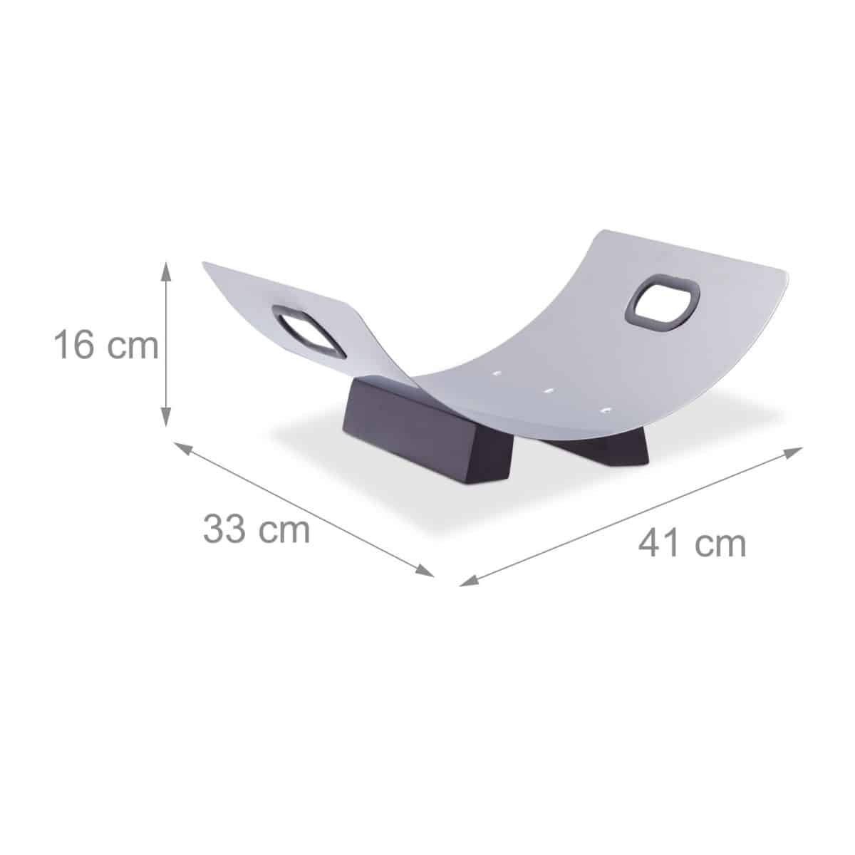 Suport lemne pentru soba sau semineu, 16 x 41 x 33 cm, argintiu/negru - imagine 2