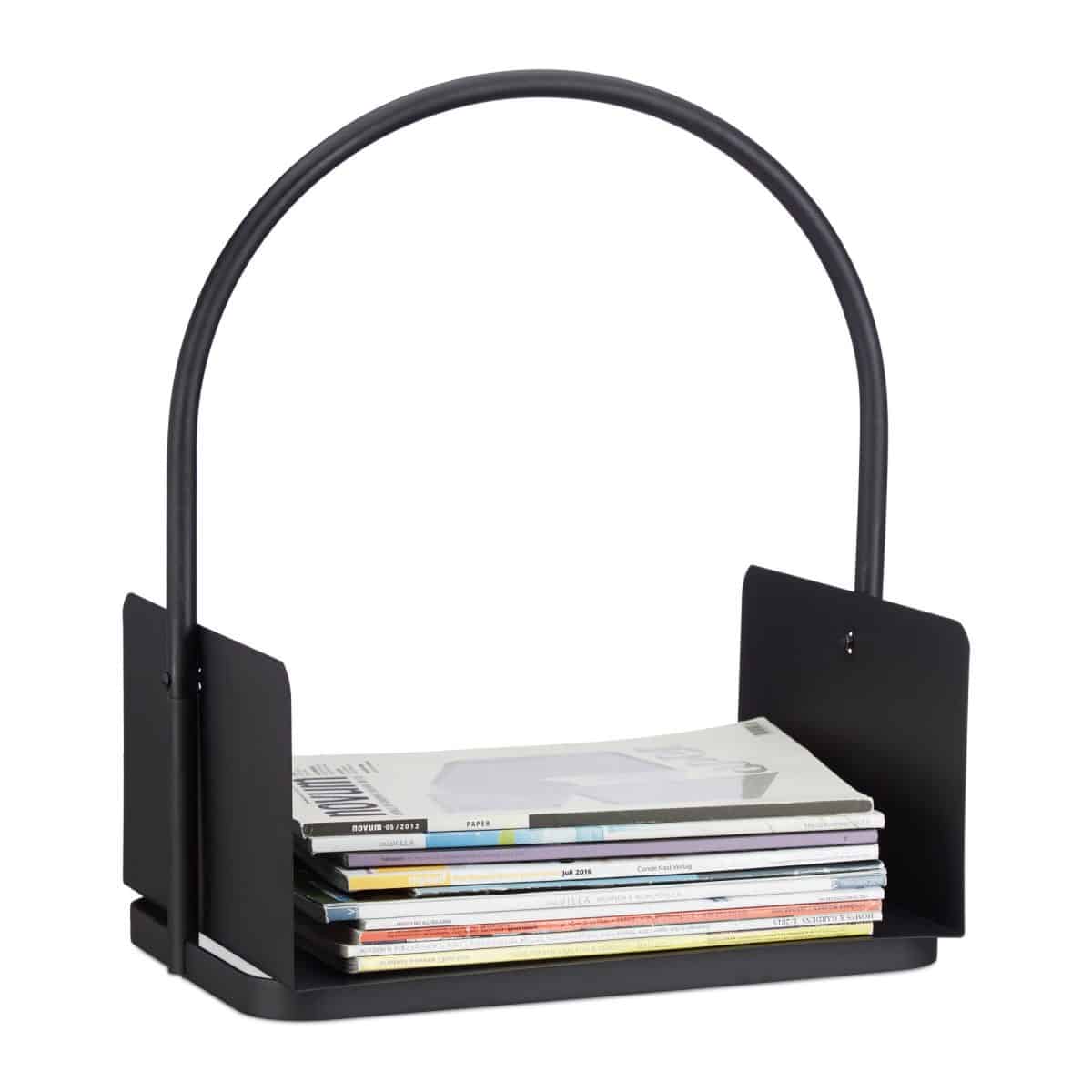 Suport lemne pentru soba sau semineu, 46 x 40 x 30 cm, negru - imagine 3