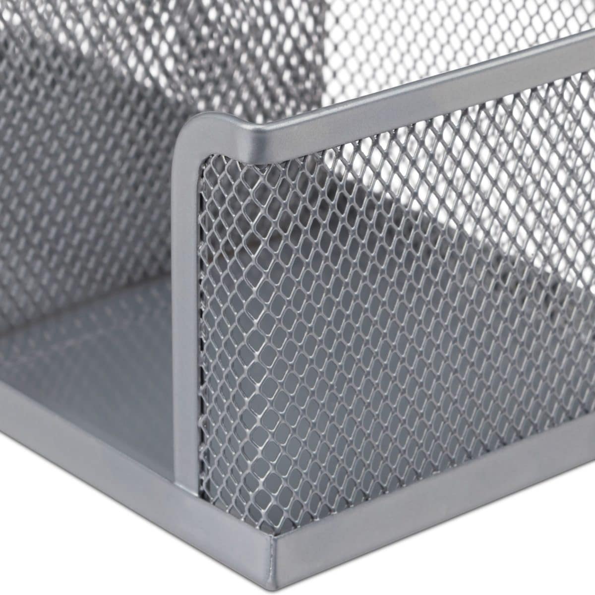 Organizator de birou, 3 compartimente, gri, 10 x 18,5 x 9,5 cm, Relaxdays - imagine 4