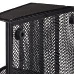Organizator de birou, 5 compartimente, negru, 10,5 x 25,5 x 18 cm, Relaxdays - imagine 6
