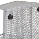Organizator de birou, 5 compartimente, gri, 10,5 x 25,5 x 18 cm, Relaxdays - imagine 5