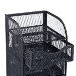 Organizator de birou, un compartiment si 3 sertare, negru, 21 x 12,5 x 13 cm, Relaxdays - imagine 3