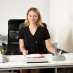 Organizator de birou, 4 compartimente, negru, 11 x 16 x 8 cm, Relaxdays - imagine 3