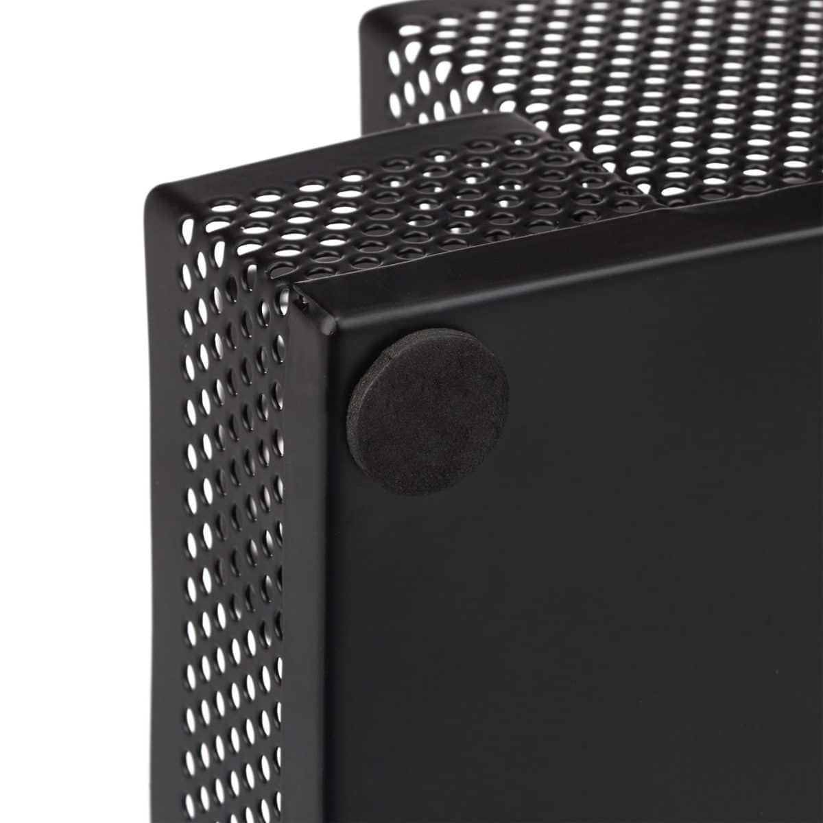 Organizator de birou, 4 compartimente, negru, 11 x 16 x 8 cm, Relaxdays - imagine 7