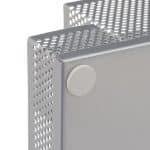 Organizator de birou, 4 compartimente, gri, 11 x 16 x 8 cm, Relaxdays - imagine 3